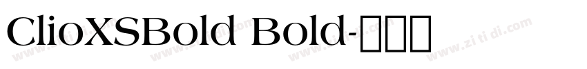 ClioXSBold Bold字体转换 ClioXSBold Bold字体转换